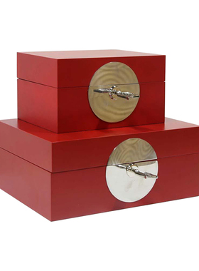 新中式风木质烤漆桌面摆件首饰盒