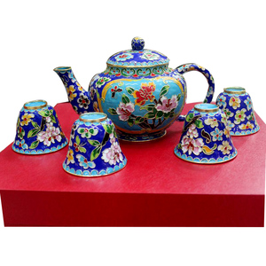 母亲节北京特色掐丝珐琅 礼品景泰蓝掐丝茶具壶套装 家居商务摆件