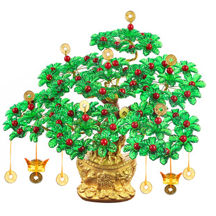 手工串珠发财树材料包制作摆件招财龙工艺品diy编织成人摇钱树