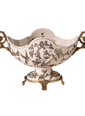 美式风花鸟台灯别墅会所纸巾盒