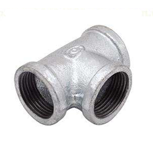 镀锌三通玛钢管件正三通异径4分6分1寸水管三通接头DN1520253240