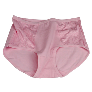 人家美内裤女透气舒适弹力棉抗菌女三角裤中腰提花短裤头3条包邮