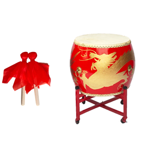 大鼓牛皮鼓 中国红鼓 成人龙鼓 威风大鼓 儿童演出战鼓实木堂鼓