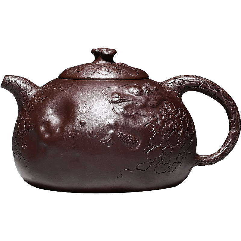 宜兴紫砂壶原矿老紫泥茶具套装