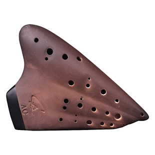 风雅陶笛 三管中音C调演奏级土色熏烧 推广型陶笛