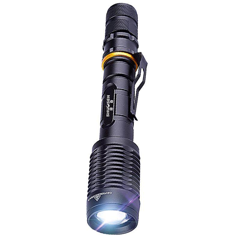 硕森强光手电筒LED可充电远射超亮家用变焦T6照明灯L2多功能户外