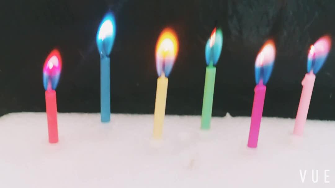 6pcs Birthday Cake Candles With Color Flame Buy Color Flame,Candle