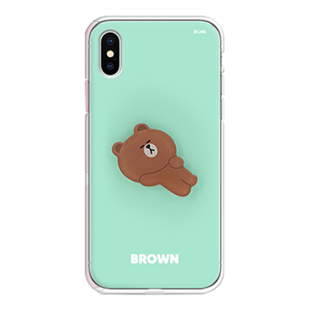！Line Friends布朗熊iphoneXS max手机壳X苹果8Plus立体全包