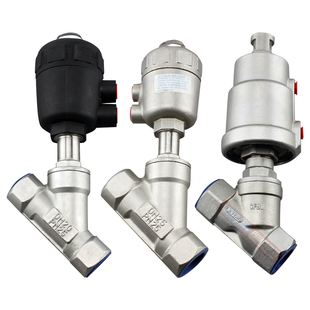 不锈钢气动角座阀 内螺纹蒸汽阀 耐腐蚀DN15 20 25 32 40 50