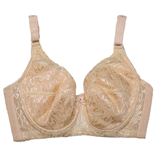 无海绵薄款文胸大码胖mm200斤收副乳聚拢调整型上托胸罩大胸内衣