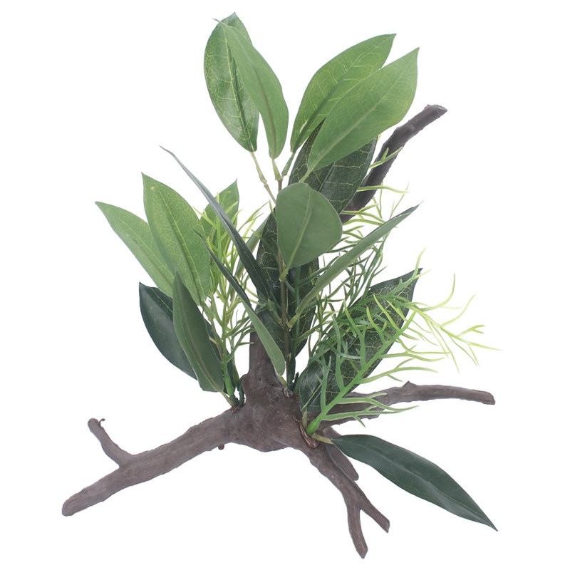 鱼缸装饰 仿真水榕沉木套餐水族箱造景假水草花草龟缸绿植物摆件