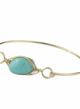 素元随形优化松14K包金手镯原创设计夸张民族风手工文艺复古首饰