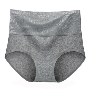 4条盒装秋冬 纯棉高腰棉质面料大码收腹提臀100%全棉女士三角内裤