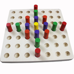 感统训练器材 儿童木质插棍 亲子玩具感官蒙氏教具圆柱体阶梯包邮