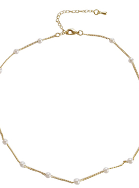 气质创意淑女唯美项链街拍珍珠