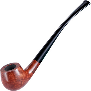 香港RLAK进口石楠木弯式烟斗阅读斗长柄小号烟斗男士烟具礼品套装