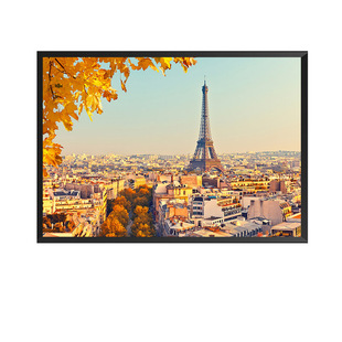 北欧简约现代风景三联客厅装饰画黄金遍地沙发背景墙卧室走廊挂画