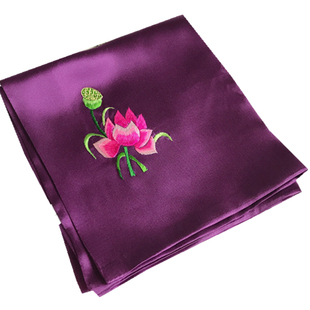 包邮礼品 古风丝帕苏绣100%桑蚕丝手帕双层真丝 手工绣花 蝴蝶