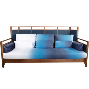 多少 渔樵沙发 新中式实木家具布艺沙发禅意现代客厅组合可拆洗