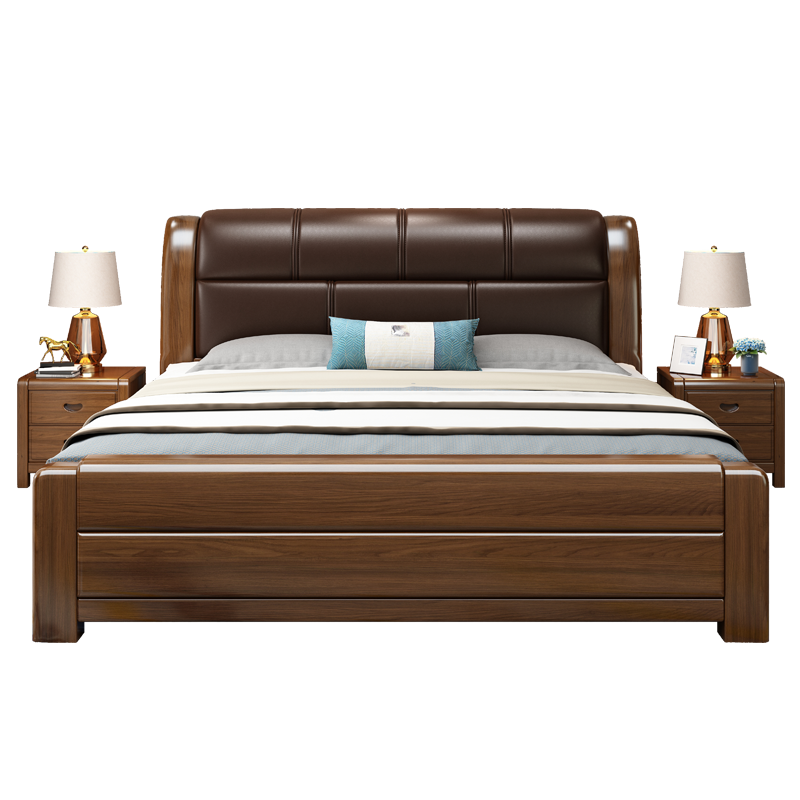 胡桃木主卧1.8米1.5 m卧室实木床口碑评测啥样?选购攻略，看完再买不迟