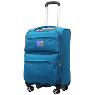 王子坊拉杆箱布牛津布学生行李箱女拉链款大容量密码箱男子母箱20