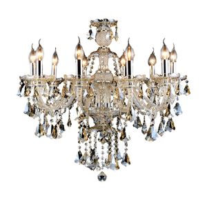 简欧式客厅水晶蜡烛灯具大气餐厅店铺复式楼别墅酒店干邑色吊灯饰