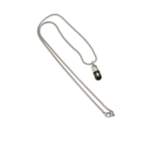 「C420官方」简约ins药丸项链男女可打开嘻哈情侣钛钢吊坠潮挂件