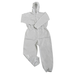 防静电网格连体服带口袋0.5连帽连体服制药三连体无尘洁净工作服