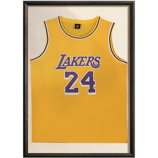 实木装裱球衣相框挂墙纪念收藏足球蓝球网球衣框定制NBACBA展T恤