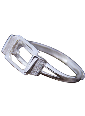 万能纯银戒指空托宝石镶嵌新款