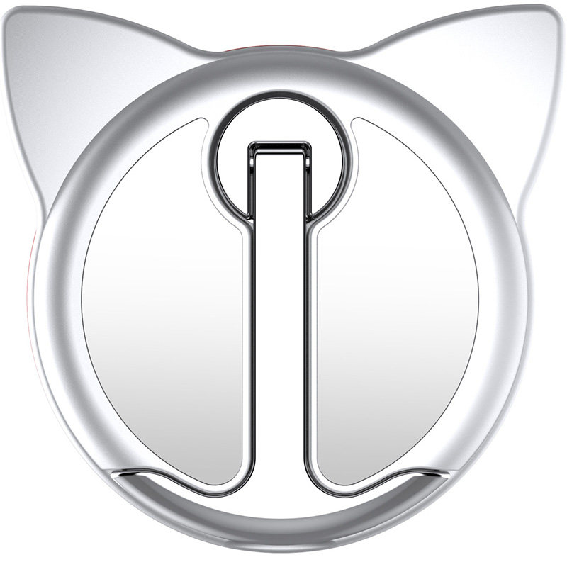 防摔多功能手机支架 磨砂熊头猫型礼品定制礼义店logo 指环车载架
