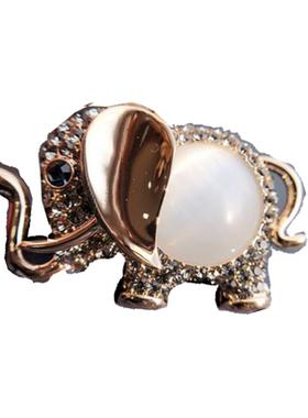 欧比雅比2026新款潮小象毛衣链超闪ins风高级长款大象不掉色项链