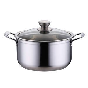 德国304不锈钢锅大汤锅电磁炉锅具 火锅复底加厚煮面锅双耳锅炖锅