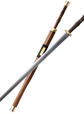汉武剑手工锻打八面汉剑摆件