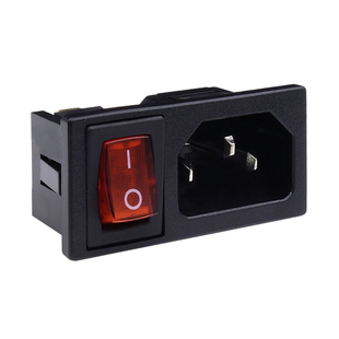 电源插座带 带灯开关 AC插座 接线插座 UL CCC  ROHS认证全铜