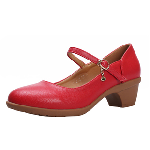 高跟广场舞蹈鞋真皮女式新款软底水兵舞跳舞鞋成人夏季现代舞鞋