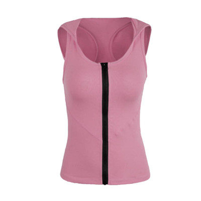 美背性感运动背心女连帽无袖瑜伽服弹力紧身衣工字跑步罩衫健身服