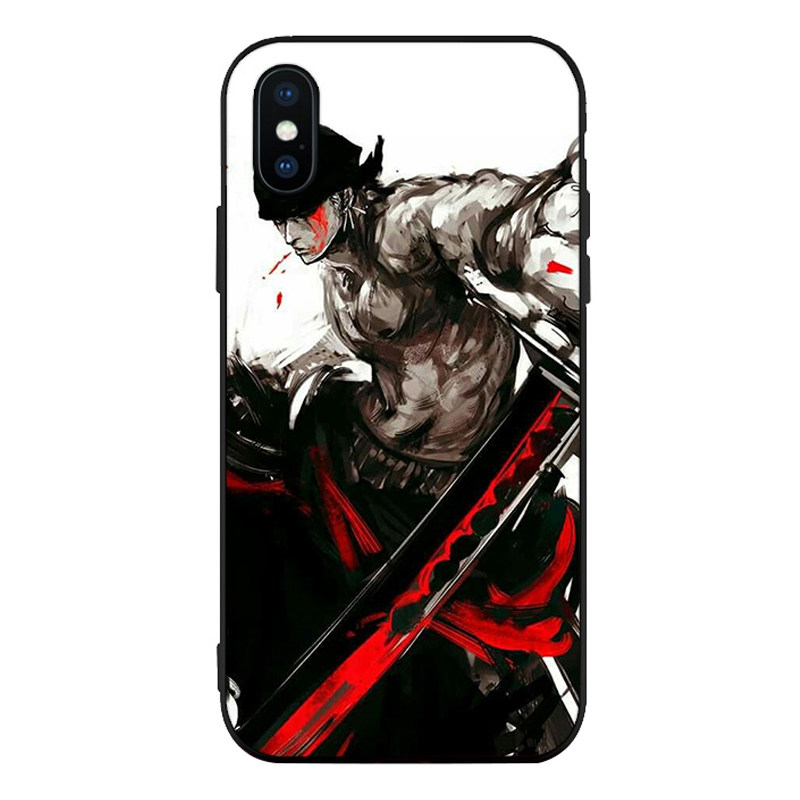 海贼王索隆佐罗6s适用XS MAX手机壳8plus软壳iPhone7挂绳XR硅胶5s