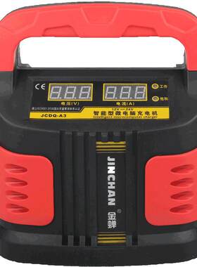 汽车充电机电瓶自停12v24v伏智能