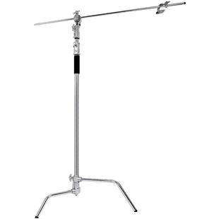 摄影魔术腿灯架C型支架2.8米不锈钢三脚架专业影视海罗兰影棚脚架闪光灯顶灯横臂杆旗板柔光纸三角架摄影灯架