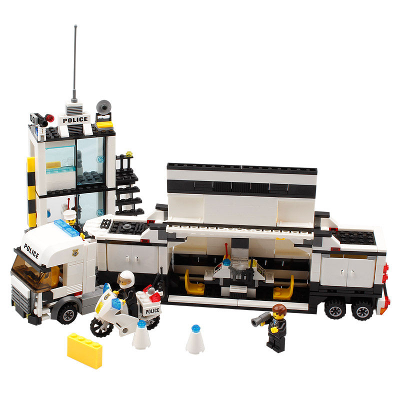 开智积木6727警察指挥车指挥卡车拼装小颗粒积木益智玩具国产正品