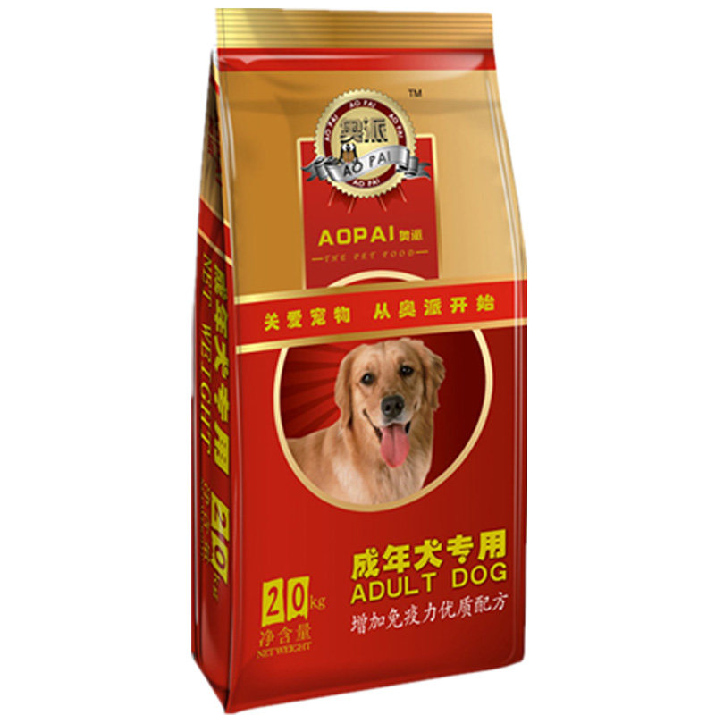 奥派狗粮40斤成犬幼犬粮泰迪金狗全价膨化粮
