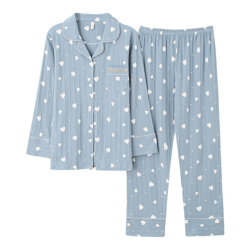 春秋款韩版全棉月子服女士睡衣