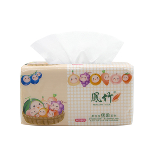 凤竹原木家用果宝宝抽纸整箱18包面巾纸无香婴儿纸巾卫生纸餐巾纸