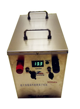 新款绿蛟龙12V300AH防水锂电