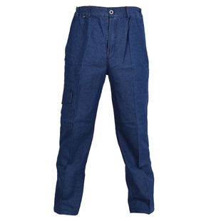 夏季薄款工作服裤子宽松透气男士劳保裤电焊工防烫工地机修上班棉