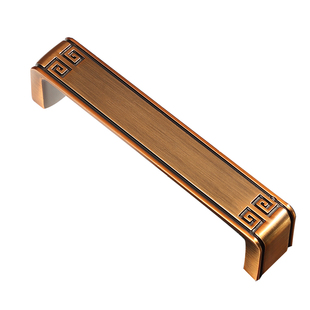 新中式仿铜拉手抽屉单孔衣柜橱柜把手隐形暗扣拉手黄铜青古铜拉手