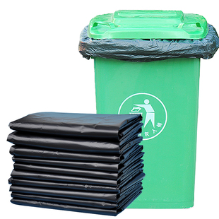 塑料家用商用加厚垃圾袋黑色酒店物业环卫厨房6080100超大中小号