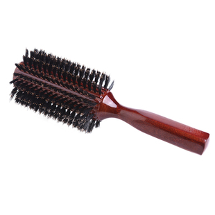 卷梳子内扣吹造型圆筒滚梳猪鬃毛防静电卷发梳小号波浪大卷不伤发