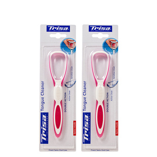 瑞士原装进口TRISA双效舌苔刷2支装刮舌苔清新口气